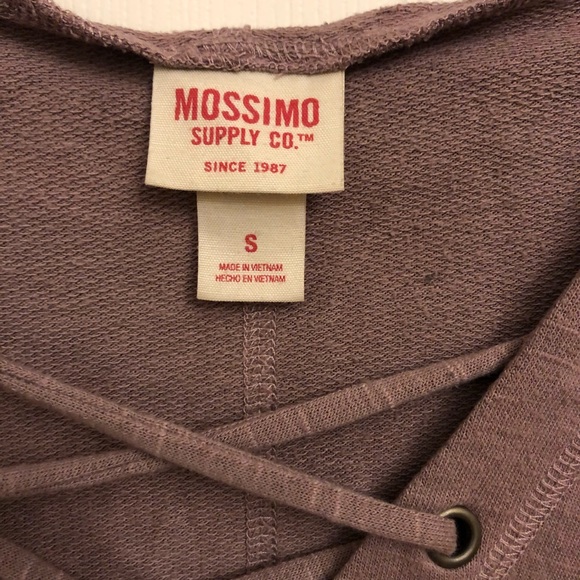 Purple Lace Up V-Neck Sweater SZ. S - Picture 4 of 4